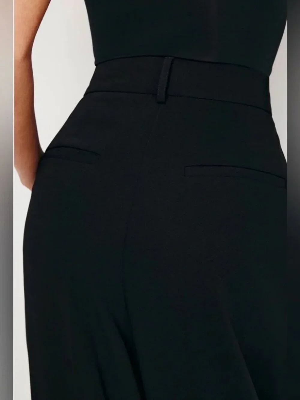 Good American Luxe Suiting Wide Leg Trousers Size 16